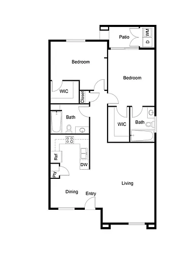Floor plan B 60