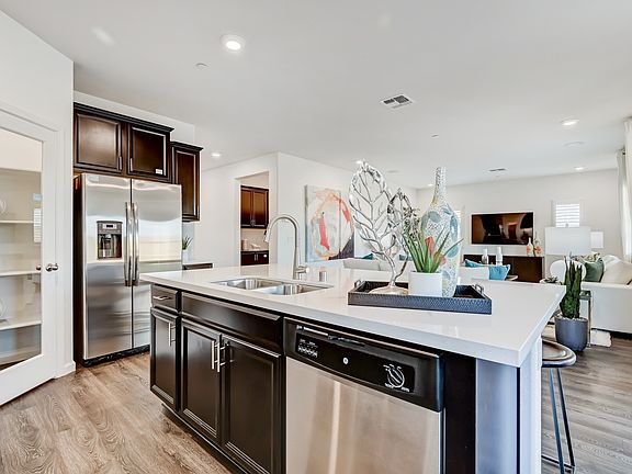 Great room adjacent to kitchen