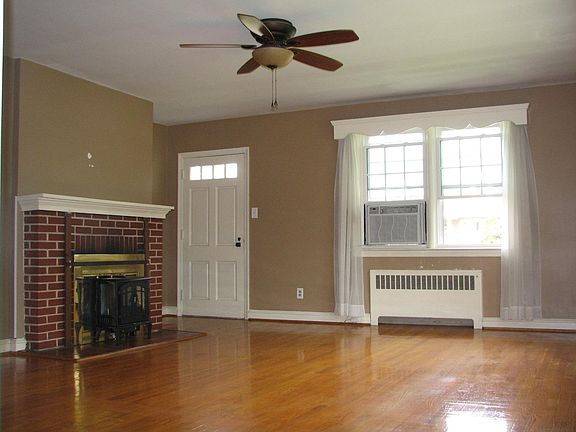 Living room fireplace.
