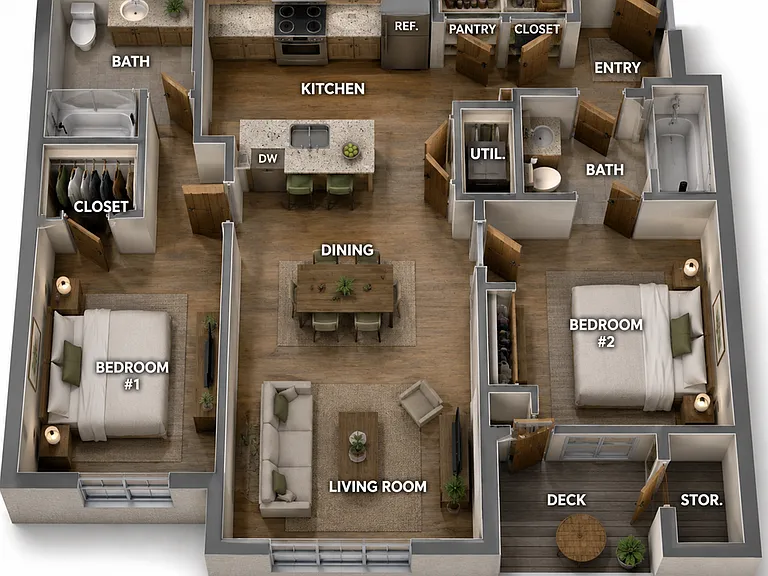 2 Bedroom 2 Bath Standard 2 Bedroom 2 Bath Standard