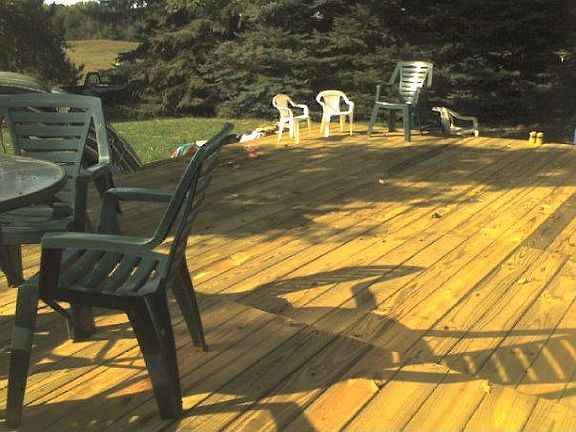 Huge deck - beautiful views!