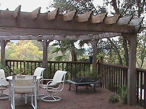 large Deck area over looking court & views