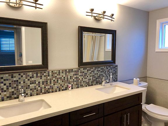 Hallway double sink bathroom #1