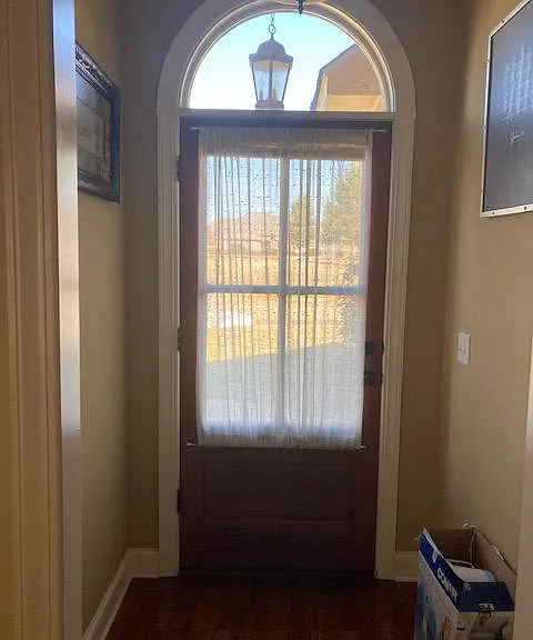 Front door from inside looking out