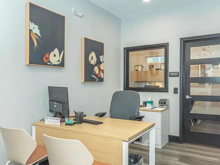 On-site leasing center interior