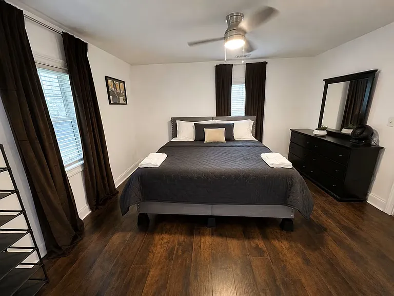 Private bedroom with king bed