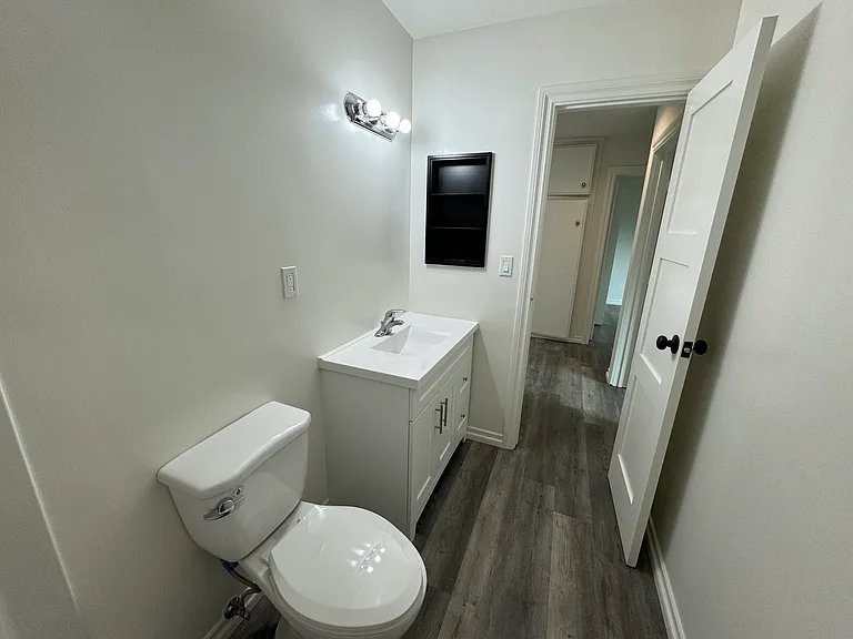 Everything is soooo new in bathroom, the mirror is not in the picture, but it will be right above the sink.