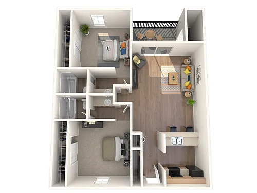 Floor plan 2 Bed 2 Bath