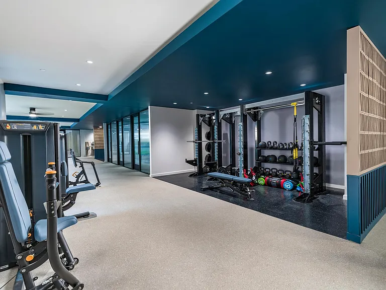 Transform your workout in Modera EaDo's HIIT-inspired fitness studio, featuring fitness pods and mirror fitness technology.