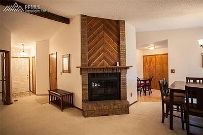 Gas burning fireplace in the living room.