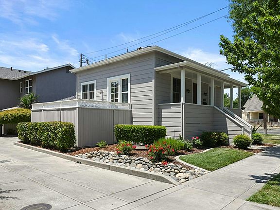 Driveway, front porch and side deck
