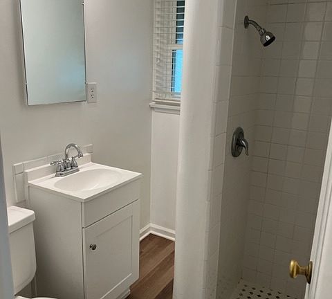 Updated bathroom.