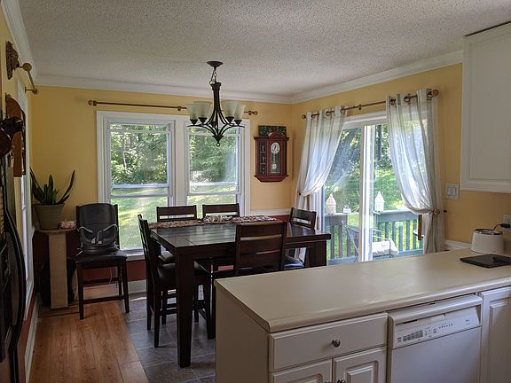 view of dining area from kitchen