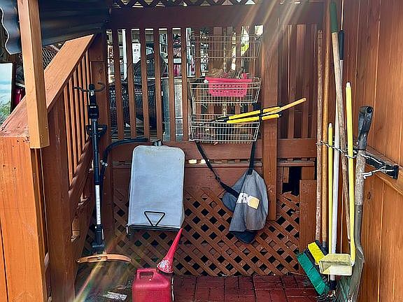 Rear storage lawn care