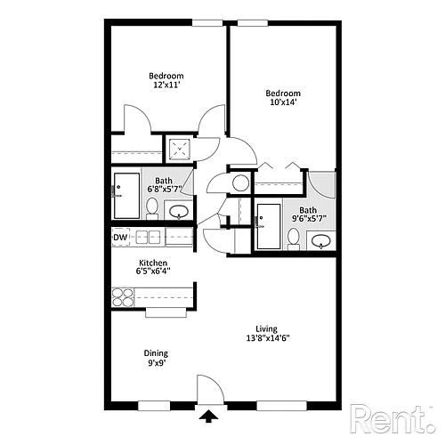 Floor plan 2 Bedroom