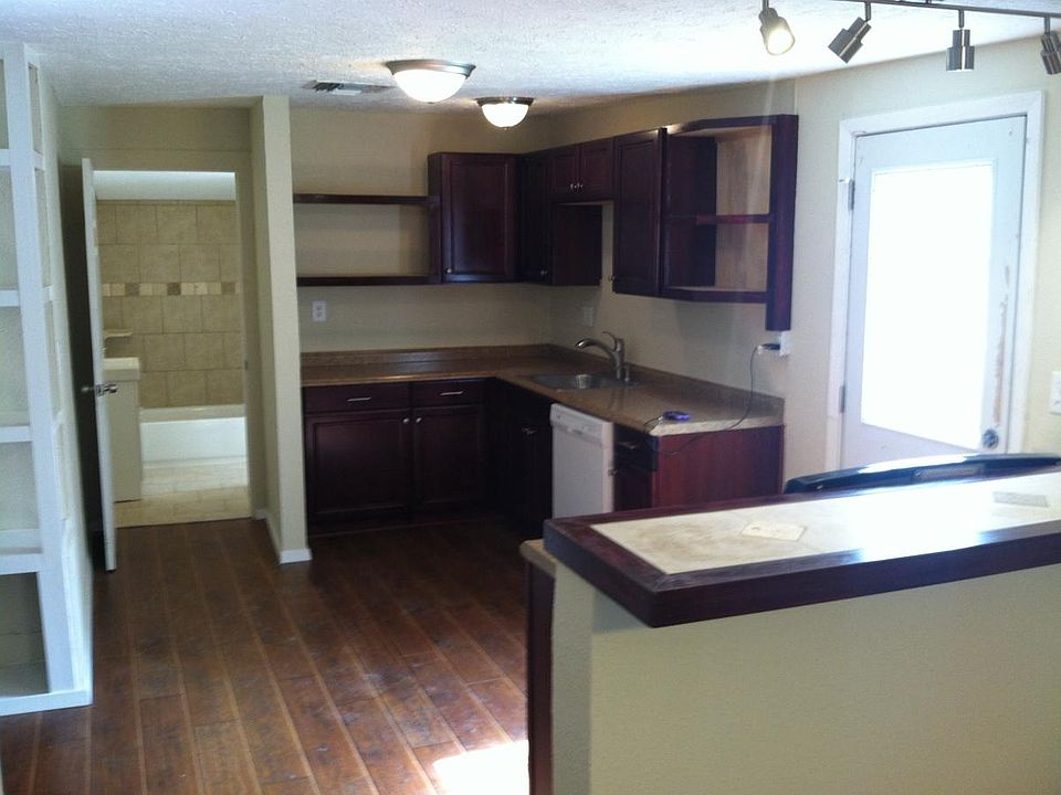 View to kitchen from living area