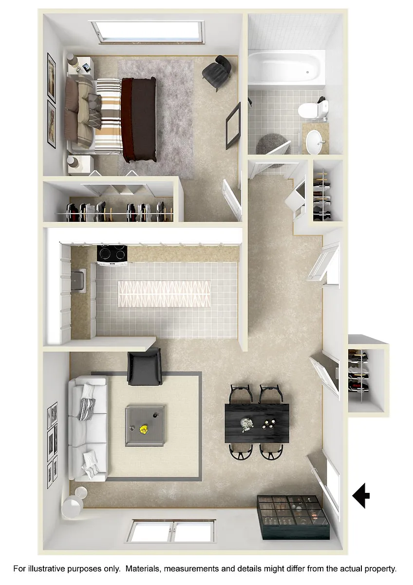 Floor plan One Bedroom