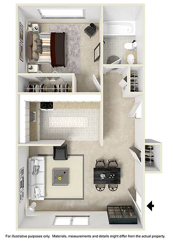 Floor plan One Bedroom