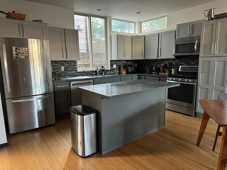 Plenty of storage in kitchen.