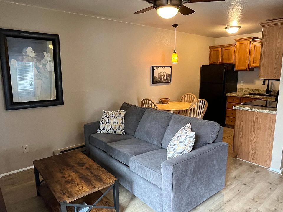 Living area and Full kitchen