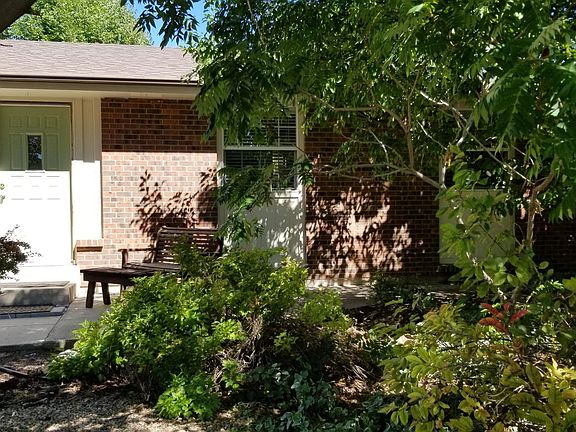 East side of shady front of home