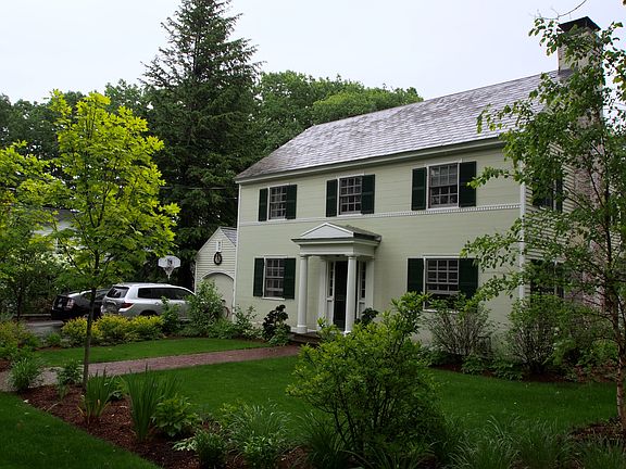 Front yard with gardens