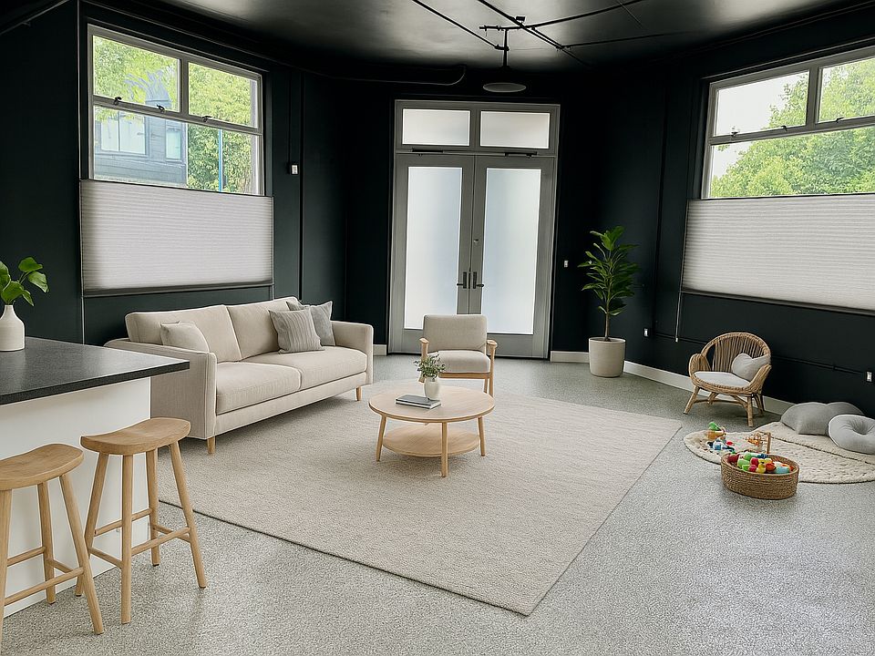Virtually Staged to Highlight Space & Design- Inspiration only