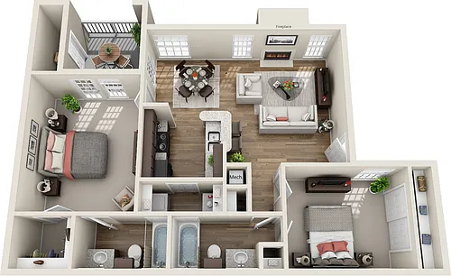 Floor plan 2X2A