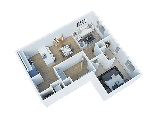 Floor plan 1 Bedroom D