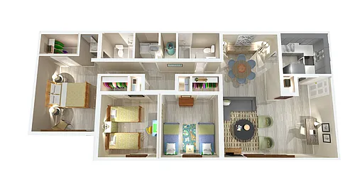 Floor plan 3 Bedroom 2 bathroom