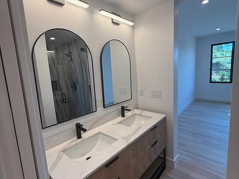 Master bath double vanity