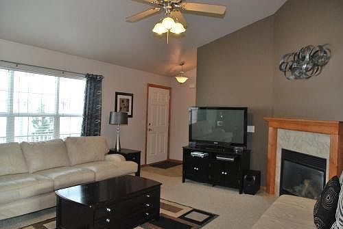 Living room with gas fireplace