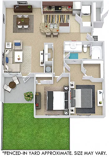 Floor plan Salamanca with Fenced-In Yard