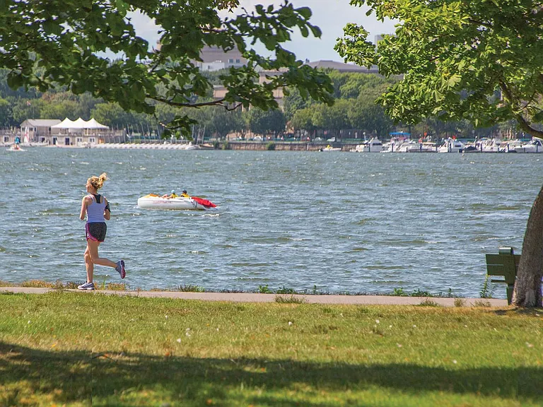 Walk, jog or bike along the Charles River Bike Path