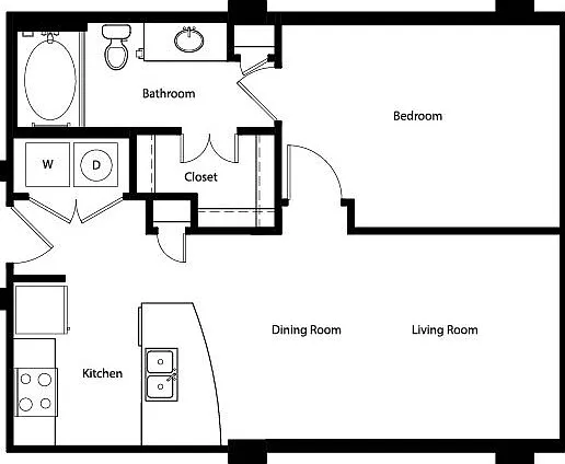 Gallery At Turtle Creek - A0 - 1 Beds - 1 Baths - 673 Sq. ft.