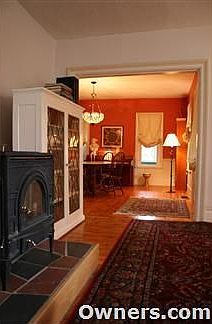 View from living room into dining room.