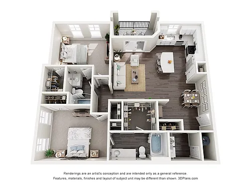 Floor plan Cypress Apartment