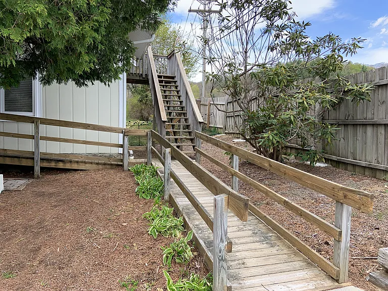 Apartment is upstairs