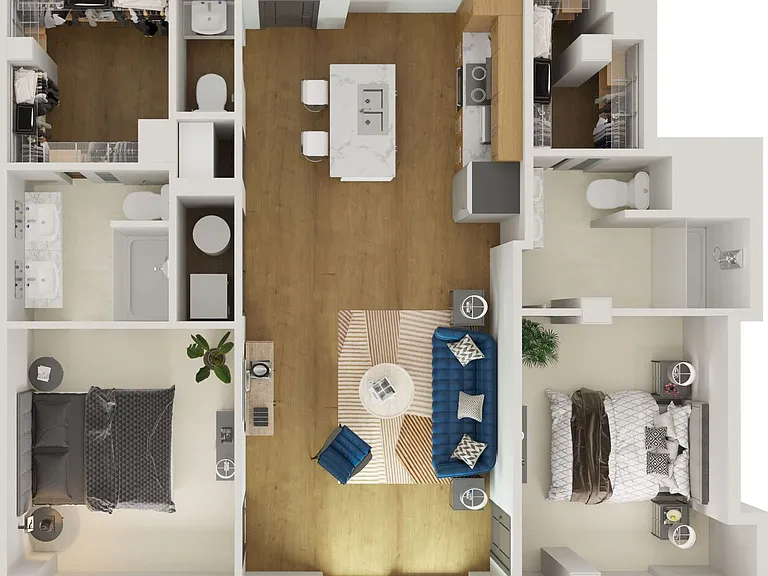 8A floor plan Overlook at RiverPlace