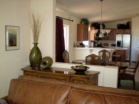 family, dining and kitchen
