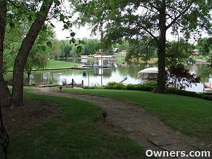 View of lake from lower patio