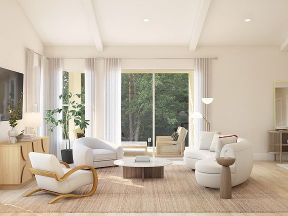Natural light floods great room