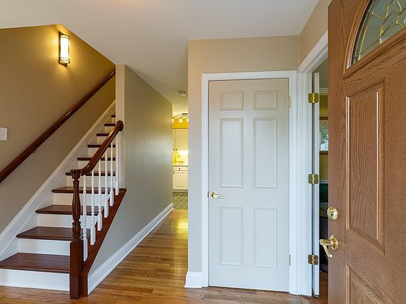 Custom hardwood staircase.