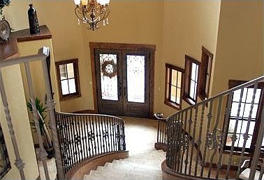 A view fromt he top of the staircase