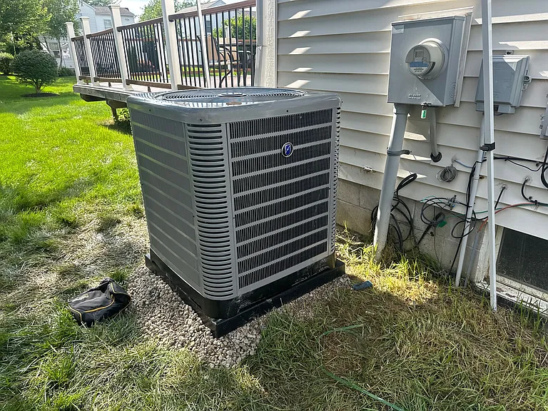 New HVAC outdoor unit (2025).