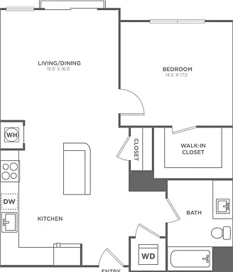 One Bedroom One Bath (748 SF) One Bedroom One Bath (748 SF)