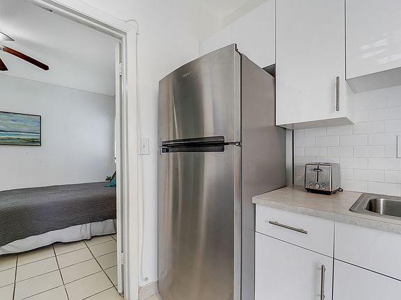 kitchen and entrance to bedroom