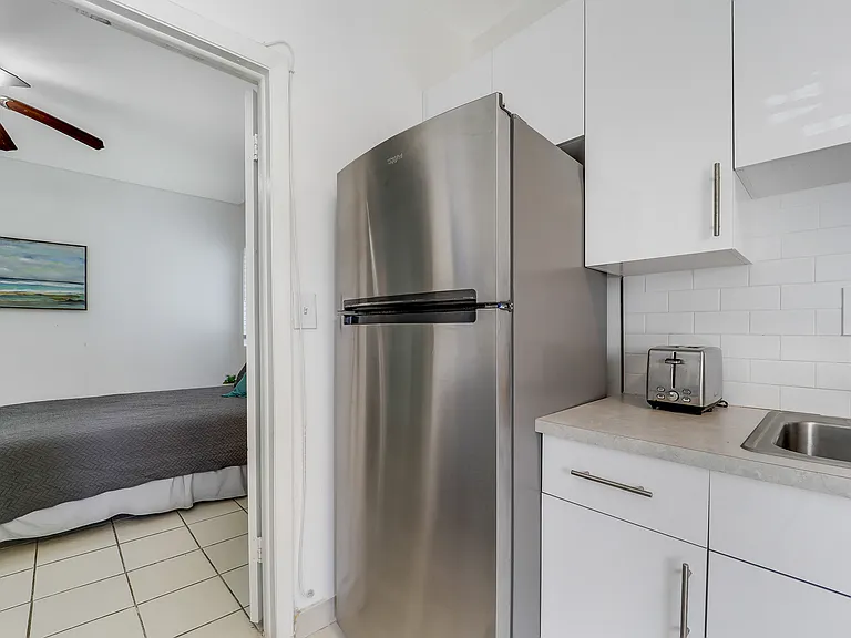 kitchen and entrance to bedroom