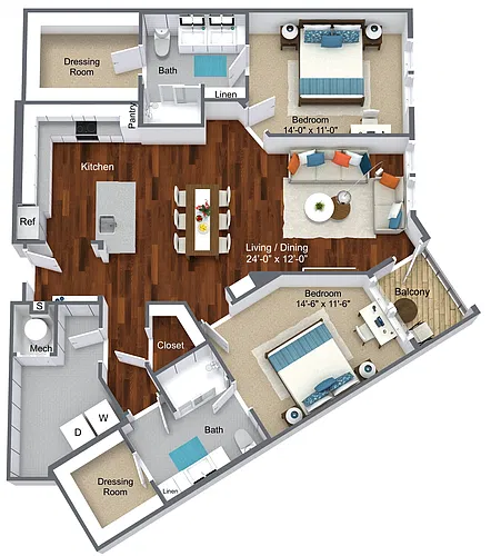 Floor plan Bryn Mawr