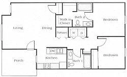 Floor plan Two Bedroom